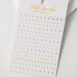 1Sheet Laser Star Nail Stickers 3D Metallic Mirror Gold/Silver Irregular Star Manicure Decals Y2K Self Adhesive Nails Decoration (ONLINE ORDER ONLY)