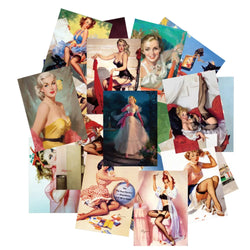 10/30/50/100pcs Retro Girl Pin Up Girls Stickers Skateboard Motorcycle Laptop Luggage Phone Guitar Car Cool Waterproof Sticker (ONLINE ORDER ONLY)