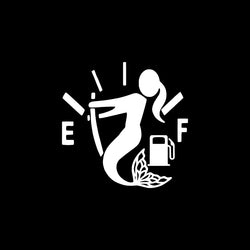 Mermaid Empty Full Gas Gauge Sticker for Car Fuel Tank Cap Door Decoration Automotive Supplies Waterproof Vinyl Decals (ONLINE ORDER ONLY)