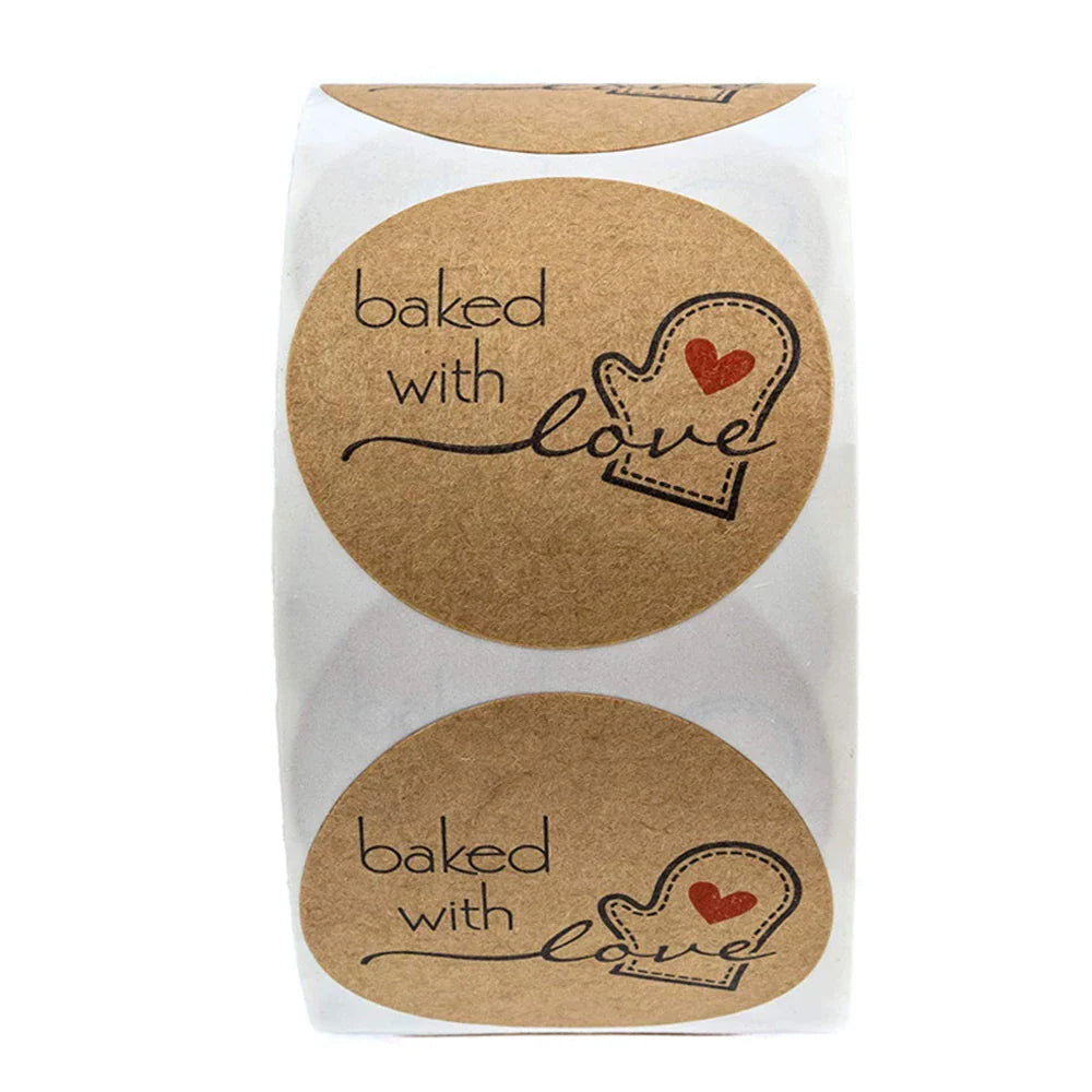 500pcs/roll Handmade with Love Letter Stickers Thank You Stickers Labels Wedding Box Gift Packing Decoration Stationery Stickers (ONLINE ORDER ONLY)