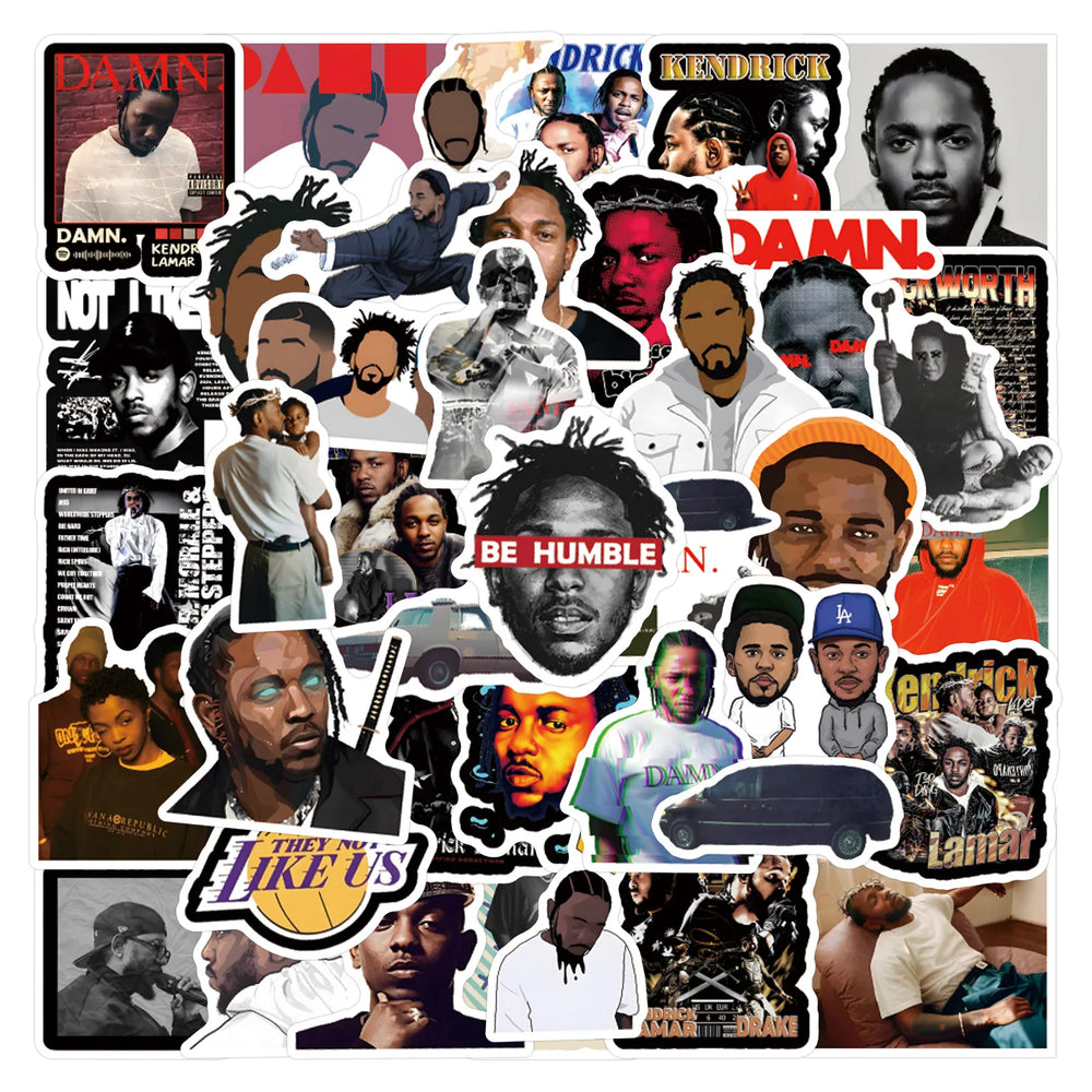Kendrick Lamar Graffiti Stickers for Phone, Laptop, Guitar, Luggage, Skateboard - 10/30/55PCS (ONLINE ORDER ONLY)