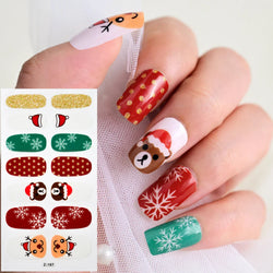 14Tips Solid Color Stickers Nail Art Supplies European & American Simple Decals Oil Film Decals Press on Nails Stickers Designer (ONLINE ORDER ONLY)