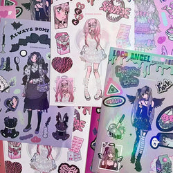 Korean ins Sweet Cool Girl Sticker Diary Scrapbooking DIY Album Decoration Sticker Aesthetic Stationery Art Supplies Personalizd (ONLINE ORDER ONLY)
