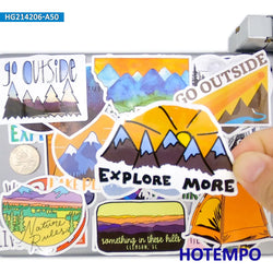 20/30/50Pieces Travel Stickers Climbing Hiking Camping Outdoor Explore for Phone Scrapbook Luggage Car Motorcycle Laptop Sticker (Online Order Only)