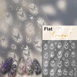 Charming White Shiny Pearl Rhinestone Wings Feathers Crown Moon Stars 3D Self Adhesive Nail Art Sticker Manicure Decal Wholesale (ONLINE ORDER ONLY)