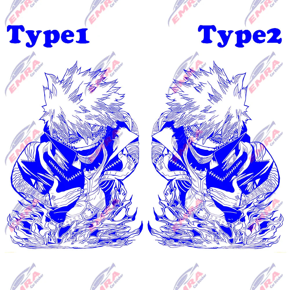 1PCS Large Anime Sticker For Car Hoor Hood External Accessories Die Cutting Waterproof Suntan Prevention Vinyl Decals (ONLINE ORDER ONLY)