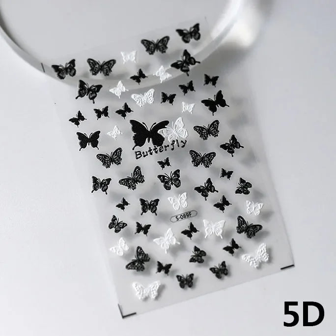 Fantasy Beach Summer Dreamy Colorful Seasnail Shell Pearl Conch Jelly Star 5D Decals Soft Relief 3D Decoration Nail Art Stickers (Online Order Only)