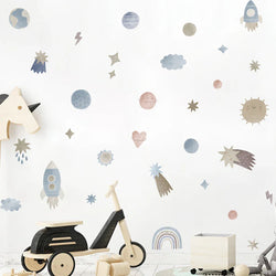 Boho Space Adventure Stars Wall Stickers for Kids Room Decor (ONLINE ORDER ONLY)