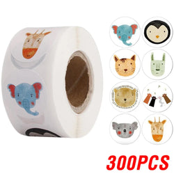 100-500pcs Round Cartoon Sticker 1Inch Thank You Stickers for Gift Cards Envelope Paper Scrapbook Sealing Label (ONLINE ORDER ONLY)