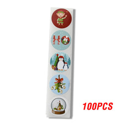 100-500pcs Thank You Sticker Design Diary Christmas Sticker Gift Sealing Sticker Holiday Birthday Party Gift Decoration Label (Online Order Only)