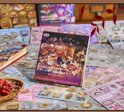 30 Pages Cute Retro Food Die-cut Sticker Book Y2K Sticker Journal Handbook Scrapbooking Kawaii Decoration Sticker Kids Gift (ONLINE ORDER ONLY)