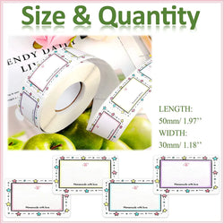 300pcs/roll Kitchen Classification Label Stickers Refrigerator Food Storage Date Labels for Container Bag Jar Packaging Marking (ONLINE ORDER ONLY)