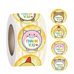 100-500pcs Cartoon Thank You Stickers For Seal Packaging Decoration Stickers School Teacher Kids Student Stationery Stickers (ONLINE ORDER ONLY)