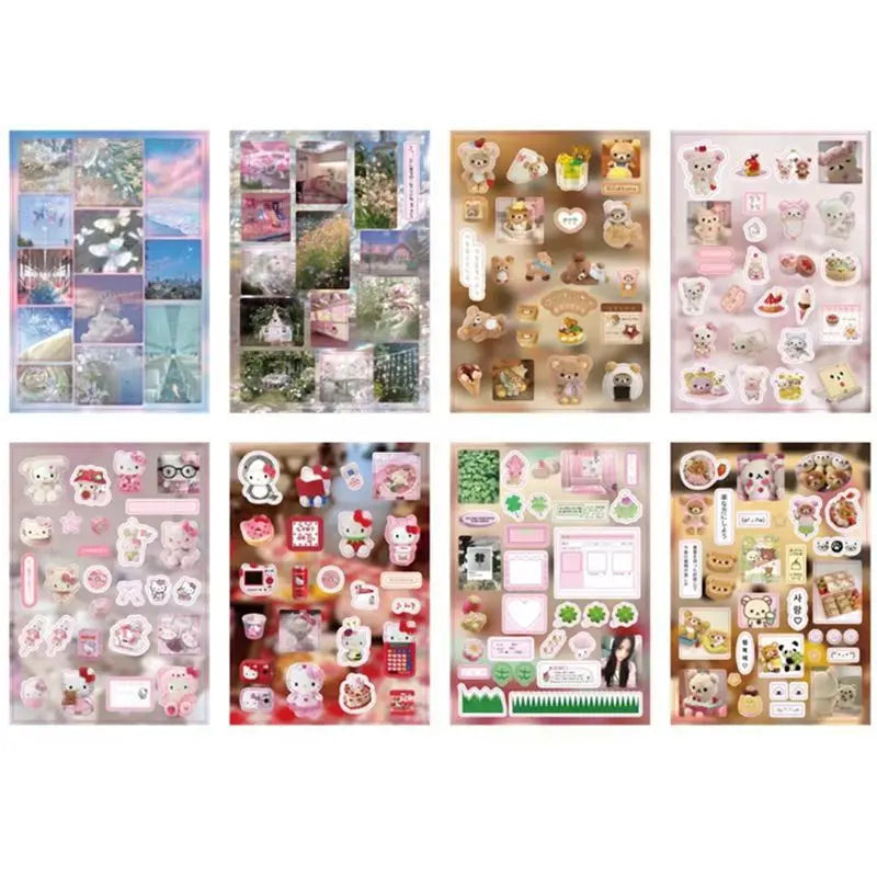 6pcs/10pcs Set Y2K Random Cute Glitter Laser Sticker for Phone Camera Luggage Journal Sticker Kawaii Decoration Sticker Gift (ONLINE ORDER ONLY)