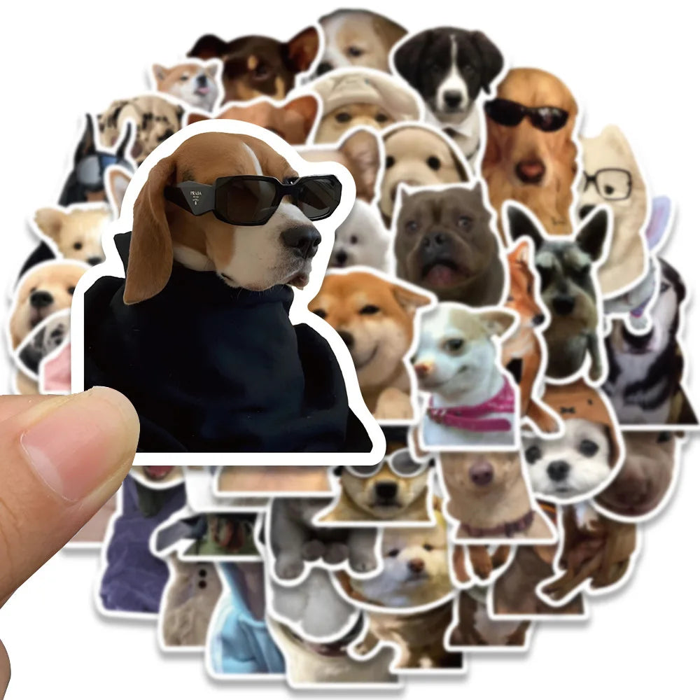 10/30/50PCS Cute Animals Meme Funny Cat Dog Stickers Graffiti Toy DIY Phone Notebook Motorcycle Suitcase Car Cartoon Wall Decals (Online Order Only)