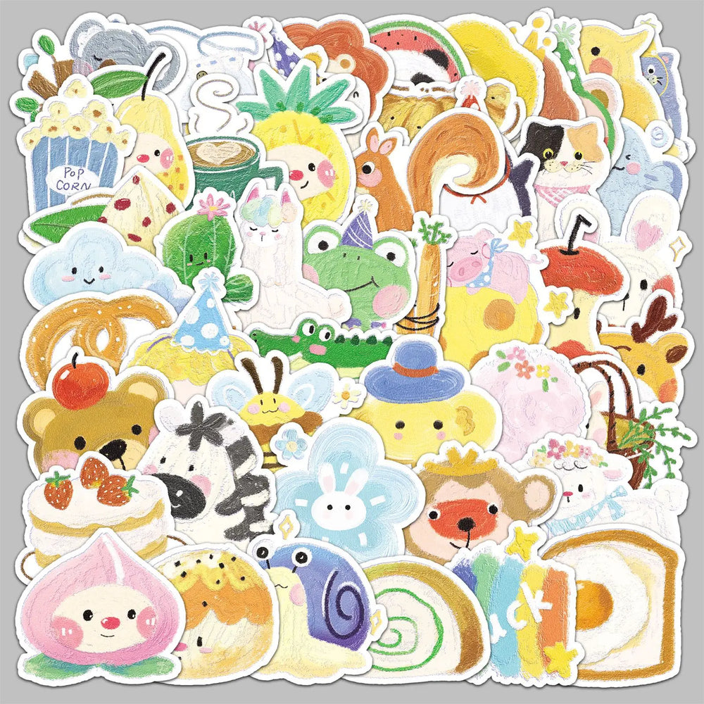 50Pcs Cartoon Graffiti Stickers for Helmet, Wall, Desktop Decoration (Online Order Only)