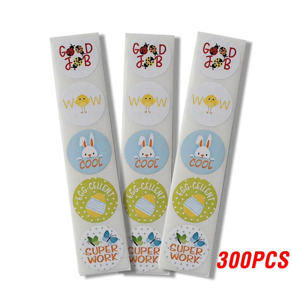 100-500pcs Cartoon Cute Animals Reward Stickers Teacher Motivational Kids Sticker School Student Encouragement Stationery (ONLINE ORDER ONLY)