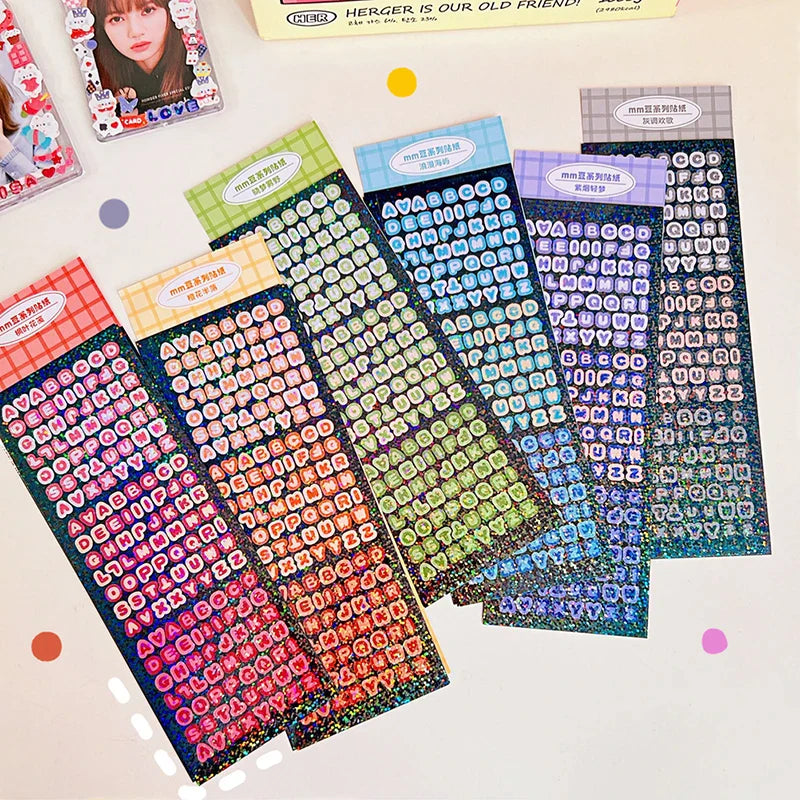 Laser Bling Alphabet Stickers 4-Pack for Scrapbooking & Photo Albums (ONLINE ORDER ONLY)
