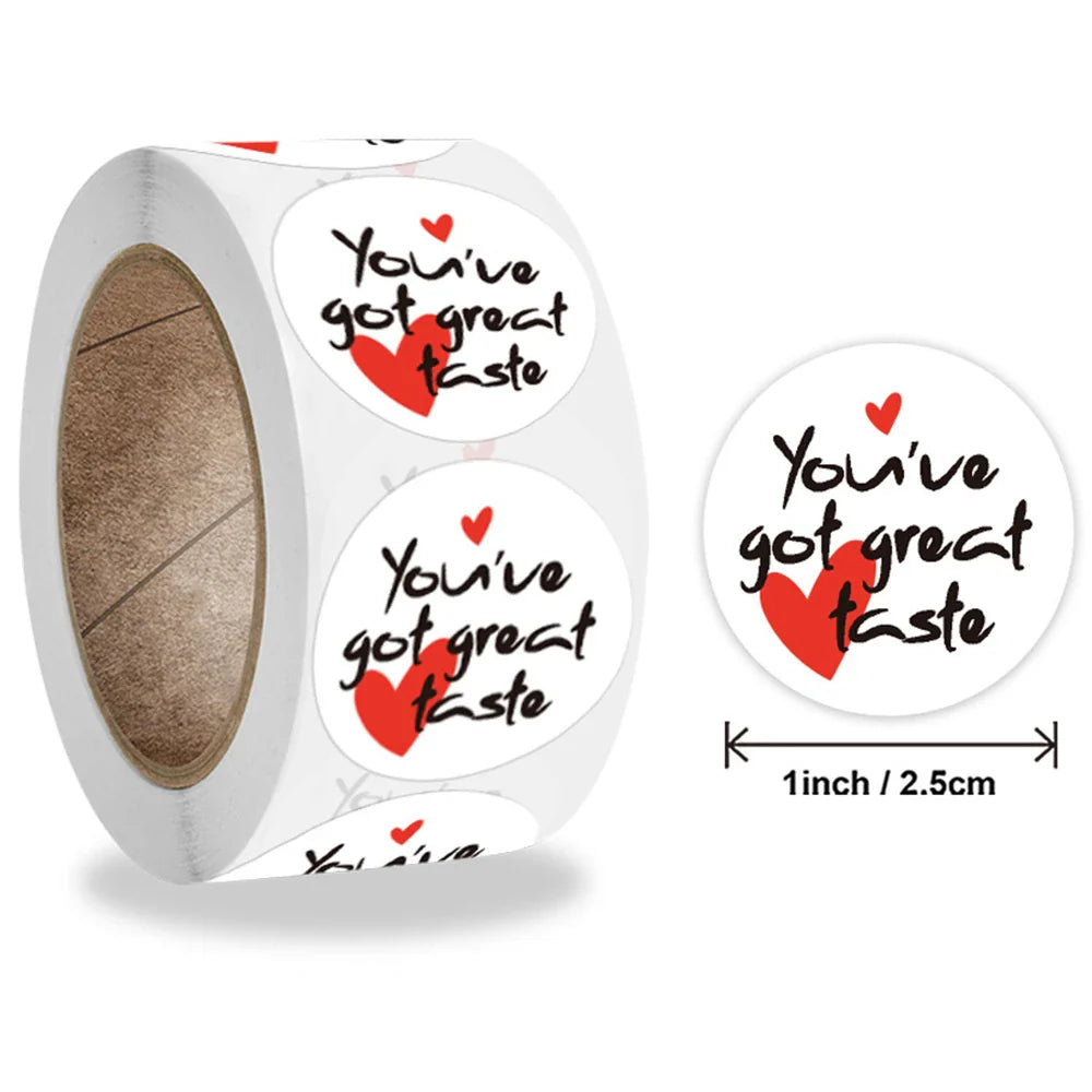 500pcs/roll Handmade with Love Letter Stickers Thank You Stickers Labels Wedding Box Gift Packing Decoration Stationery Stickers (ONLINE ORDER ONLY)