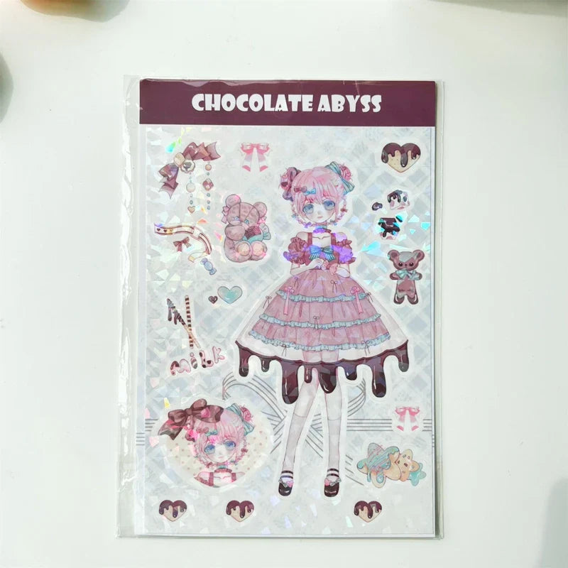 Ins Cute Angel Princess Baseball Girl Sticker Scrapbooking DIY Album Decoration Sticker Aesthetic Personalized Kawaii Stationery (ONLINE ORDER ONLY)