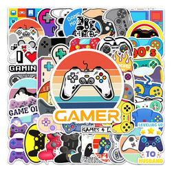 Cartoon Gamepad Graffiti Stickers Pack for Xbox, Computer, Skateboard, Laptop - Waterproof Decals for Kids (Online Order Only)