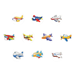 100-500pcs Round Airplane Sticker Kids Birthday Gifts Classroom Teacher Rewards Supplies Airplane Birthday Decorations Sticker (ONLINE ORDER ONLY)