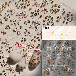 Colourful Grid Bowknot Charming Silk Ribbon Tie Chic 5D Self Adhesive Nail Art Sticker Sparkle Crystal Rhinestone Manicure Decal (ONLINE ORDER ONLY)