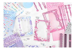 2Pcs/lot Cute Ribbon Chain Stickers Lace Idol Card Scrapbooking DIY Album Decoration Sticker Aesthetic Kawaii Stationery (ONLINE ORDER ONLY)