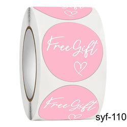 500/pcs Wholesale 5 Color Thank You Stickers Free Gift Gift Box Packaging Decorative Self-adhesive Label Stationarty (ONLINE ORDER ONLY)