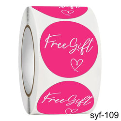 500/pcs Wholesale 5 Color Thank You Stickers Free Gift Gift Box Packaging Decorative Self-adhesive Label Stationarty (ONLINE ORDER ONLY)