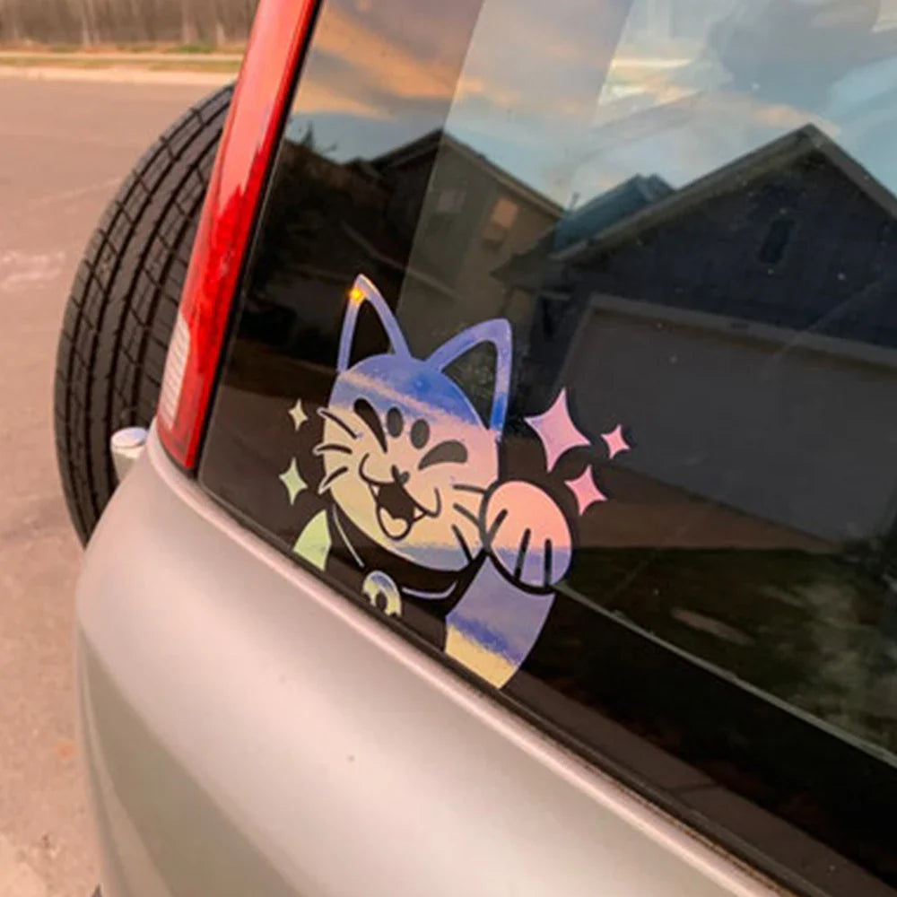 Cute Lucky Cat for Car Stickers Decoration Notebook Motorcycle Cartoon Sticker External Accessories Waterproof PVC Vinyl Decals (ONLINE ORDER ONLY)