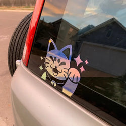 Cute Lucky Cat for Car Stickers Decoration Notebook Motorcycle Cartoon Sticker External Accessories Waterproof PVC Vinyl Decals (ONLINE ORDER ONLY)