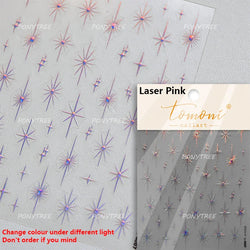Star Moon Love Heart Curved Line Arc Dreamy Necklace Hanging in The Air Starry Night Adhesive Nail Art Stickers Manicure Decals (ONLINE ORDER ONLY)