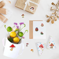 500Pcs/Roll Children Mushroom Reward Stickers School Students Cute Cartoon Encouragement Sticker Scrapbooking Decoration (Online Order Only)