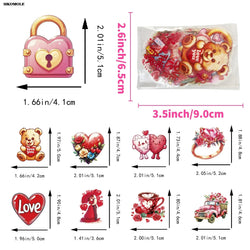 50PCS Romantic LOVE Graffiti Stickers Transparent PET for Laptops Skateboards DIY (Online Order Only)