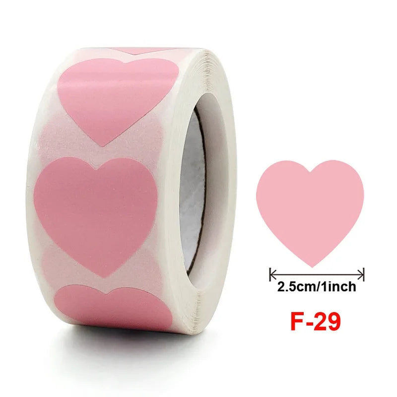 100-500PCS Thank You Stickers for Business New Love Heart Stickers Packaging Rolling Stickers Package Labels Merci Home Made (Online Order Only)