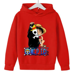 One Piece Hoodies Kids 2025 Luffy Pullover Cosplay (ONLINE ORDER ONLY)