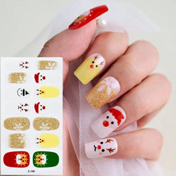 14Tips Solid Color Stickers Nail Art Supplies European & American Simple Decals Oil Film Decals Press on Nails Stickers Designer (ONLINE ORDER ONLY)