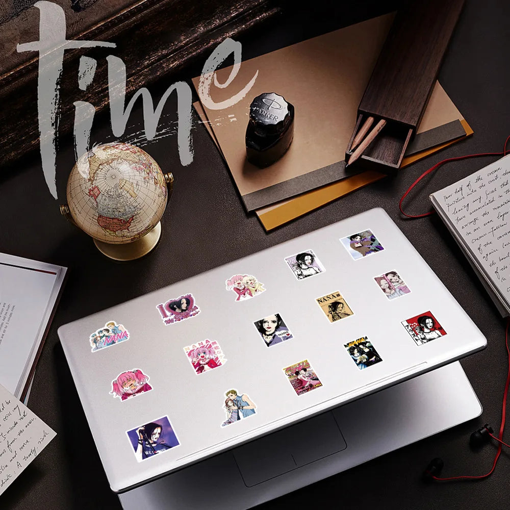 10/30/50PCS NANA Cartoon Stickers Cool Animation Decoration Toy Graffiti Decals Fridge Luggage Laptop Phone Guitar Bike Sticker (Online Order Only)
