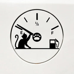 Cute Cat Full Gas Gauge Sticker for Car Fuel Tank Cap Door Decoration Exterior Accessories Outdoor Stickers Pvc Vinyl Decals (ONLINE ORDER ONLY)