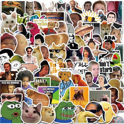 Funny Cat Meme Stickers Pack - Laptop, Phone, Car, Bottle Decals (Online Order Only)