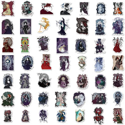 10/30/50/100PCS Cool Gothic Anime Princess Witch Stickers Decals Skateboard Laptop Motorcycle Luggage Funny Waterproof Sticker (ONLINE ORDER ONLY)