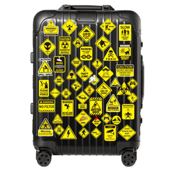 10/50pcs Funny Warning Stickers Danger Banning Sign Viny Decal Car Scooter Motorcycle Suitcase Violation Sticker Classic Toy (Online Order Only)