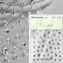 Hollow Out Black Gold Star Starburst Round Dot Night-time Tiny Spot Self Adhesive Nail Art Stickers Manicure Decals Wholesale (ONLINE ORDER ONLY)
