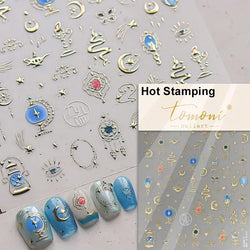 Dark Sword Coiled Snake Cross Butterfly Wing Starburst Starlight Gothic Reptile Animals Nail Art Sticker Festival Manicure Decal (ONLINE ORDER ONLY)