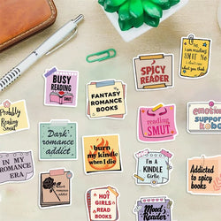 10/30/50PCS Pink Girl Book PVC Sticker Aesthetic Children's Stationery DIY Decoration Scrapbooking School Supplies for Kids (Online Order Only)