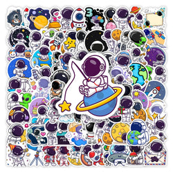 Cute Cartoon Astronaut Stickers Space DIY Kids Toys Gift Decoration Decal for Laptop Scrapbook Phone Luggage Bottles Waterproof (ONLINE ORDER ONLY)