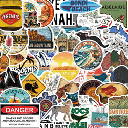 50PCS Travel City Australia Landscape Stickers Decal DIY Phone Laptop Guitar Stationery Scrapbook Skateboard Toy Sticker (ONLINE ORDER ONLY)