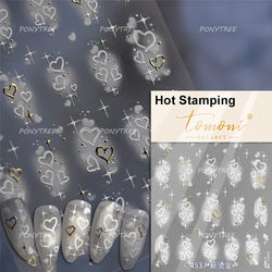 Punk Pink Leopard Print Love Heart Stars Bowknot Cool Girl 5D Self Adhesive Nail Art Stickers Ribbon Manicure Decals Wholesale (ONLINE ORDER ONLY)