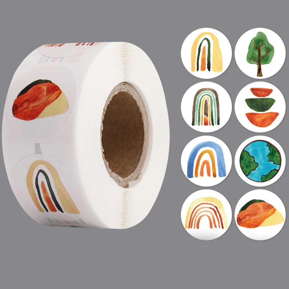 100-500pcs Cartoon Animal Children Sticker Label Thank You Cute Toy Game Sticker DIY Gift Sealing Label Decoration Supplies (Online Order Only)